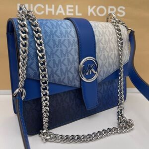 Michael Kors Greenwich Sm Ombré Color-Block Signature Logo Flap Crossbody XBODY
